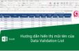 Hướng dẫn hiển thị mũi tên của Data Validation List trong Excel